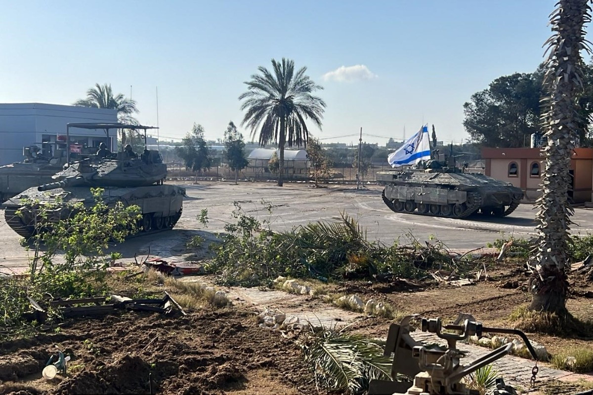 Entry of the IDF combat team forces of Division 401 into the Rafah crossing border on its Gazan side, on the morning of May 7, 2024 (Photo: IDF).