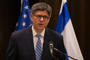 Jack Lew, in Jerusalem on June 18, 2014 (Photo: Yonatan Sindel/Flash90).