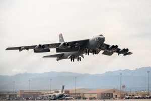 A B-52 Stratofortress strategic bomber from the U.S. Air Force. Photo by Staff Sgt. Philip Bryant, via ABACAPRESS.COM/Reuters.