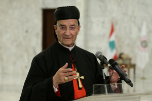 Lebanese Maronite Patriarch Bechara Boutros Al-Rai speaks after meeting with Lebanon's President Michel Aoun at the presidential palace in Baabda, Lebanon, July 15, 2020. Photo: Reuters Connect by Dalati Nohra