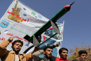 A rally to show support for the Palestinians, in Sanaa, Yemen January 31, 2024 (Photo: REUTERS/Khaled Abdullah).