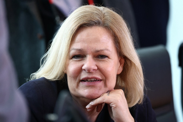 German Interior Minister Nancy Faeser attends the weekly cabinet meeting at the Chancellery in Berlin, Germany, March 20, 2024 (Photo: Liesa Johannssen/REUTERS).