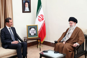 Iran's Supreme Leader Ayatollah Ali Khamenei meets with Syrian President Bashar al-Assad, in Tehran, Iran May 30, 2024. Office of the Iranian Supreme Leader/WANA (West Asia News Agency) via Reuters.