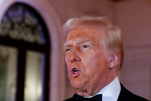 U.S. President-elect Donald Trump attends a New Year's Eve event at Mar-a-Lago in Palm Beach, Florida, U.S., December 31, 2024. REUTERS/Marco Bello