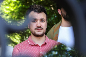 Mahmoud Khalil speaks to members of media about the Revolt for Rafah encampment at Columbia University, in New York City, U.S., June 1, 2024. REUTERS/Jeenah Moon/File Photo