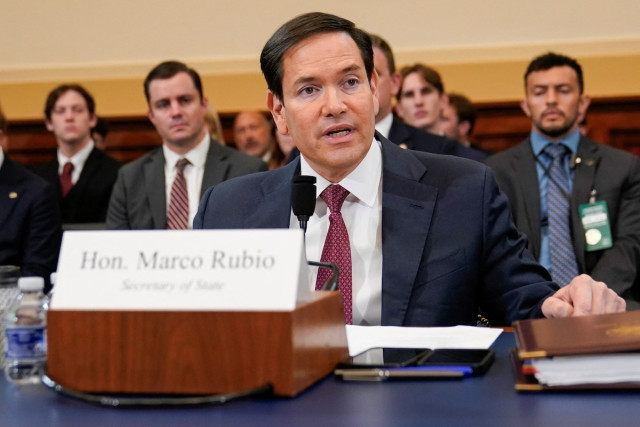 U.S. Secretary of State Marco Rubio testifies at a House Foreign Affairs Committee hearing on U.S. President Donald Trump's State Department budget request for the Department of State, on Capitol Hill in Washington, D.C., U.S., May 21, 2025. REUTERS/Elizabeth Frantz