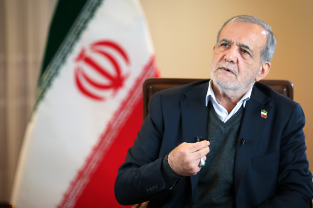 Iranian President Masoud Pezeshkian speaks during an interview with Khamenei.ir in Tehran. Photo: Iranian Supreme Leader's Office via Reuters Connect)