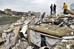 A view of the destruction after Israel's strike on Hezbollah infrastructure in the town of Kanarit in Sidon governate, Lebanon, on January 22, 2026. (Photo by Fadel Itani/NurPhoto via Reuters)