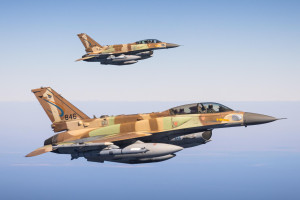 Israeli Air Force (IAF) fighter jets in the skies over the Middle East during IAF strikes on Houthi military targets in Yemen, January 12, 2025.
Photo: IDF.