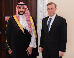 Prince Khalid bin Salman, Saudi Arabia's deputy defense chief, mets with Jake Sullivan, US National Security Advisor (Photo: Prince Khalid's Twitter feed)