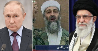 Russian President Vladimir Putin (Photo: EYEPRESS Images via Reuters), Osama bin Laden (Photo: Al Jazeera screeshot via Reuters), Iranian Ayatollah Ali Khamenei (Photo: khamenei.ir)