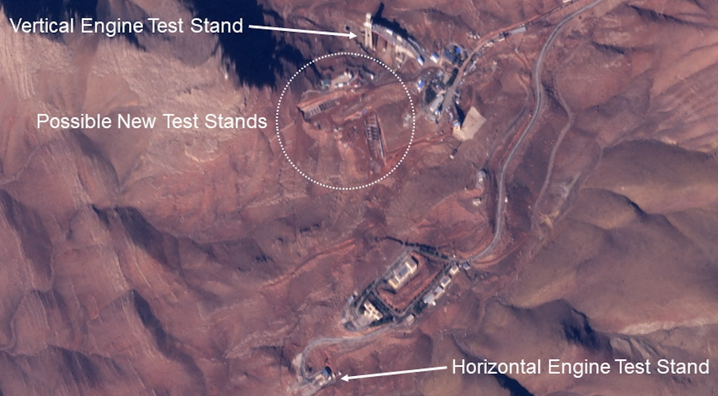 A satellite photo shows suspected missile engine test stands at the Khojir complex, near Tehran, Iran, in this handout image obtained by Reuters on July 5, 2024. (Photo: Planet Labs PBC/Handout via REUTERS)