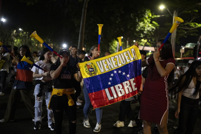 Venezuelan Citizens Living In The City Of Medellin Celebrate The Capture Of President Nicolas Maduro, January 4th, 2026 Photo: Camila Moreno via Reuters Connect