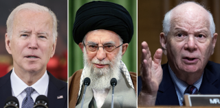 U.S. President Joe Biden (Photo: Oliver Contreras/Sipa USA),  Iranian Ayatollah Ali Khamenei (Photo: khamenei.ir), U.S. Senator Ben Cardin (Phhoto: Tom Williams/Pool via Reuters)