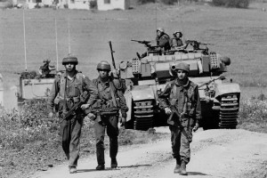 Israeli soldiers in Jezzine, Lebanon, during the first Lebanon War. 1984. Photo by Moshe Shai/FLASH90