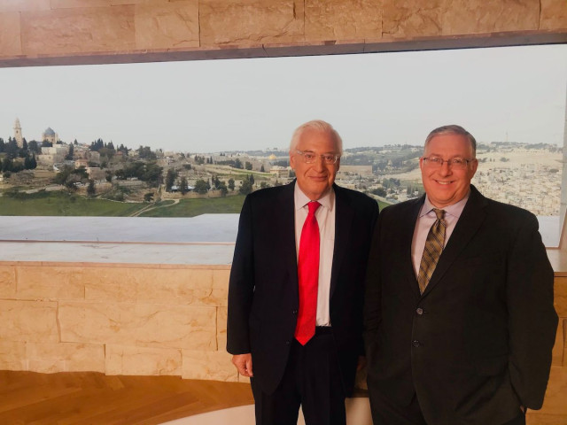 Former U.S. Ambassador to Israel David Friedman and Joel C. Rosenberg (Photo: ALL ISRAEL NEWS)