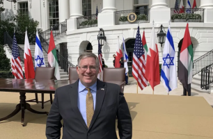 Joel C. Rosenberg attends the signing ceremony of the Abraham Accords at the White House, Sept. 15, 2020.
(Photo: All Israel News)