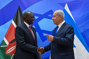 Prime Minister Benjamin Netanyahu meets with Kenyan President William Ruto, May 9, 2023 (Photo: Kobi Gideon/GPO)