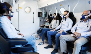 A clinical trial in a hyperbaric chamber (Photo courtesy of Sagol Center for Hyperbaric Medicine)