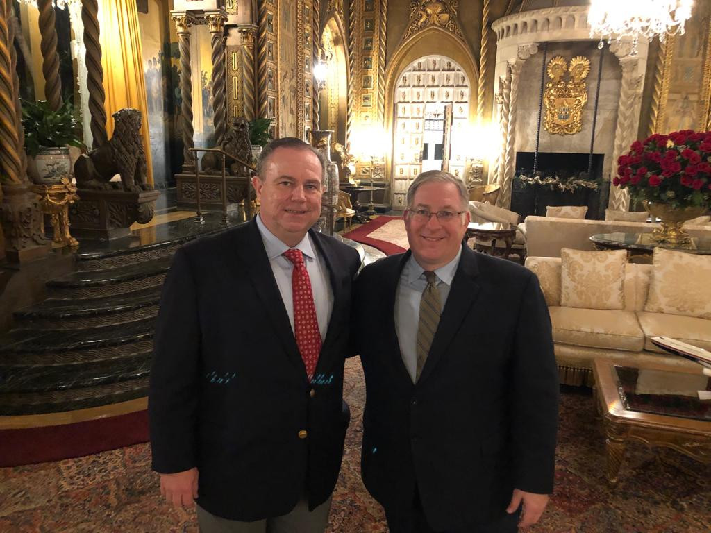 Rosenberg with Chris Ruddy, founder and CEO of Newsmax (photo credit: ALL ISRAEL NEWS staff)