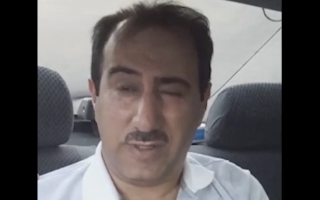 Mansour Rasouli, an alleged IRGC member who was reportedly interrogated by Israeli Mossad agents in Iran. (Screenshot: Twitter)