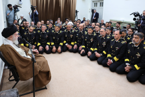 Iranian Supreme Leader Ayatollah Khamenei meets with Naval commanders (Photo: Office of the Supreme Leader)