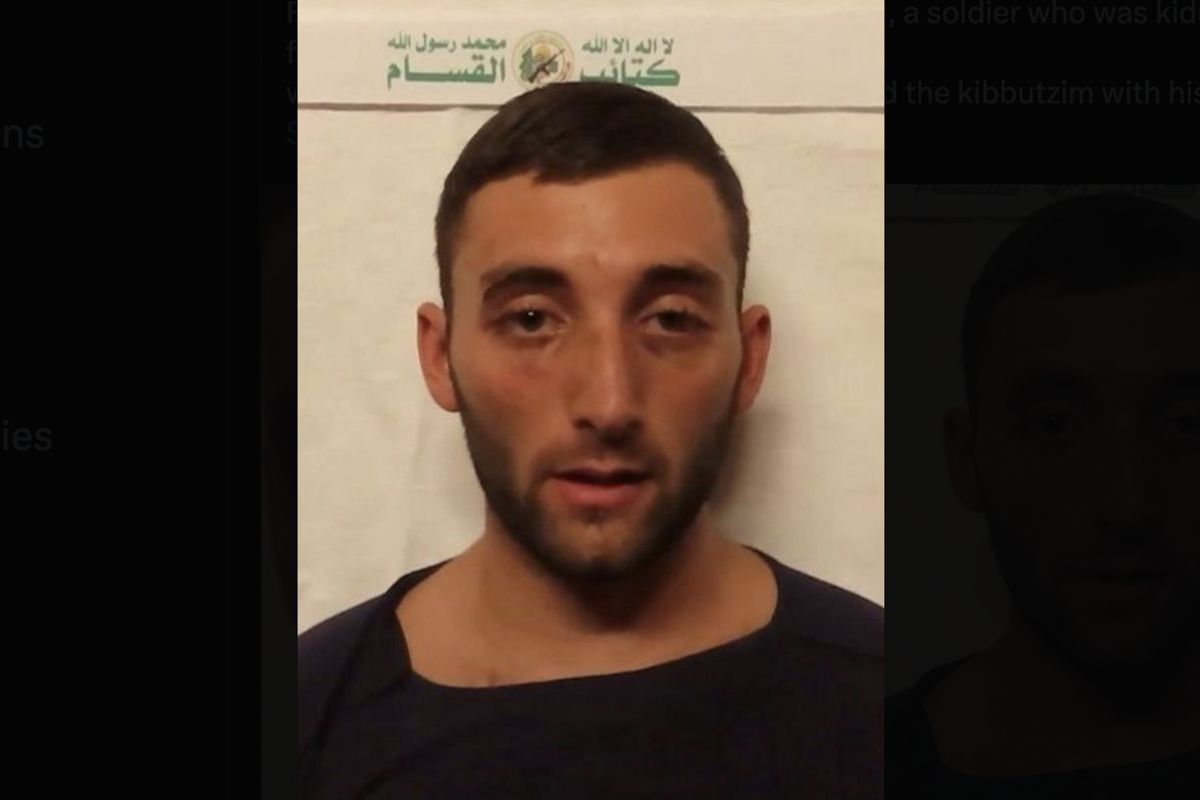 Hostage Matan Angrest in a video released by his family from Hamas captivity, March 3, 2025. (Courtesy)