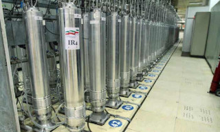 Centrifuge machines at the Natanz nuclear site. US intelligence sources say an explosion destroyed the power that supplies the advanced centrifuges. Photo: Atomic Energy Organization of Iran Handout/EPA)