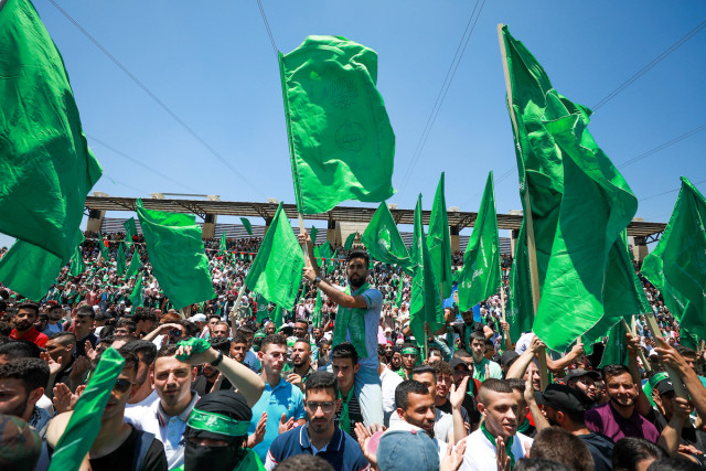 A Hamas demonstration.