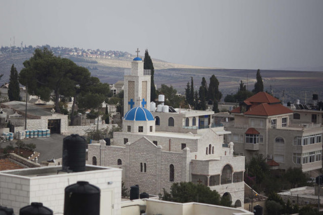 A view of the village of Taybeh in the west bank near the city of Ramallah, December 13, 2012. Photo by Yonatan Sindel/Flash90