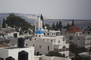A view of the village of Taybeh in the west bank near the city of Ramallah, December 13, 2012. Photo by Yonatan Sindel/Flash90