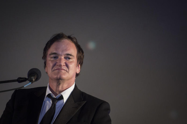 American filmmaker and actor Quentin Tarantino speaks after receiving an award at the opening night of the Jerusalem Film Festival held at Sultan's Pool near the Old City of Jerusalem, on July 7, 2016. Photo by Hadas Parush/Flash90