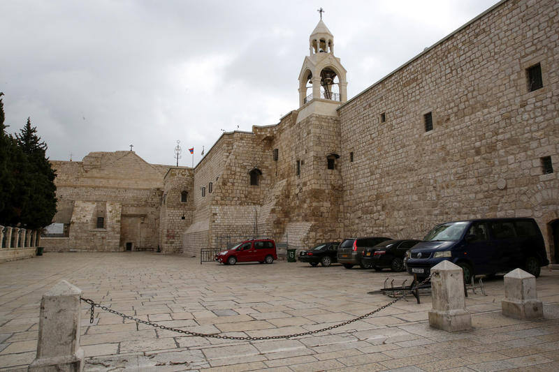 View of the closed Church of the Nativity in the West Bank city of Bethlehem, March 19, 2020. Photo by Wisam Hashlamoun/Flash90