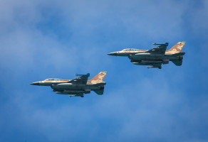 Illustration of the F-16 Israeli Air Force planes. Photo by Moshe Shai/FLASH90