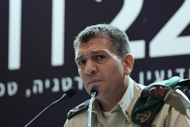 Commander of the IDF Military Intelligence Aharon Haliva speaks at a conference of the Gazit Institute in Tel Aviv, November 5, 2022 (Photo: Tomer Neuberg/Flash90).