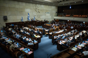 A discussion and a vote on the state budget at the assembly hall of the Israeli parliament in Jerusalem, May 23, 2023 (Photo: Yonatan Sindel/Flash90).