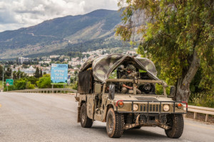 Israeli soldiers patrol near the Israeli border with Lebanon, May 6, 2024 (Photo: Ayal Margolin/Flash90).