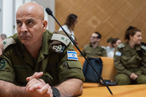 Major General Ghassan Alian, Head of Israel’s Coordination of Government Activities in the Territories (COGAT) arrives to the Supreme Court in Jerusalem for court hearing on the entering of humanitarian aid to the Gaza Strip, July 21, 2024. Photo by Yonatan Sindel/Flash90