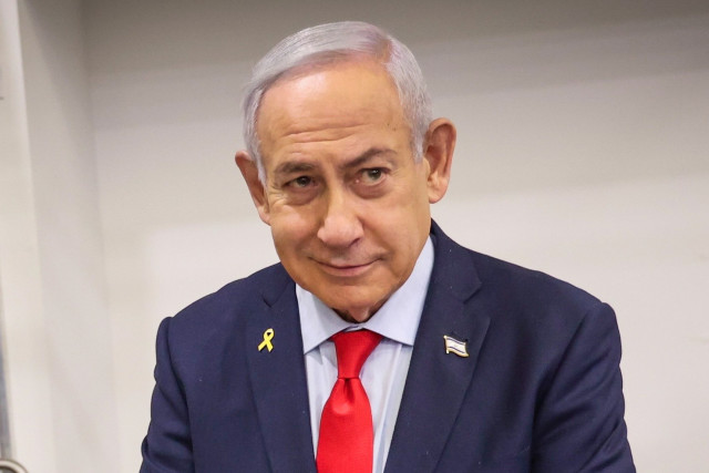Israeli Prime Minister Benjamin Netanyahu arrives to the courtroom at the Distrcit court in Tel Aviv, before the start of his testimony in the trial against him, March 10, 2025. Photo by KOKO/POOL/Flash90
