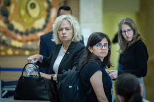 Israeli attorney general Gali Baharav Miara attends a Constitution, Law and Justice Committee leads a committee meeting in the Israeli Parliament in Jerusalem, on April 27, 2025. Photo by Yonatan Sindel/Flash90