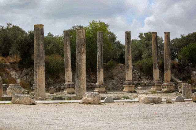 View of the ancient archeological site of Sebastia, near the West Bank city of Nablus, May 12, 2025. Photo by Nasser Ishtayeh/Flash90