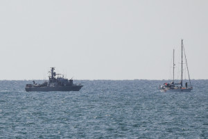 A boat attempting to break the maritime blockade on Hamas-ruled Gaza. (Photo: Jamal Awad/Flash90)