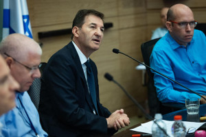 MK Boaz Bismuth, chair of the Foreign Affairs and Defense Committee leads a committee meeting at the Knesset, the Israeli Parliament in Jerusalem, November 18, 2025. Photo by Yonatan Sindel/Flash90