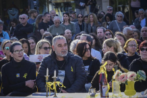 Relatives, friends, and supporters of Master Sgt. Ran Gvili whose body is held by Hamas attend a Kabbalat Shabbat ceremony at Hostage Square in Tel Aviv, calling for the return of his body from Hamas captivity, December 12, 2025. Photo by Avshalom Sassoni/Flash90