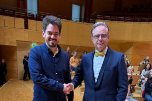 Belguim Prime Minister Bart De Wever and Israeli Conductor Lahav Shani, September 13 2025. Photo: Bart De Wever X