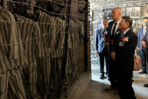 Rafael Harpaz, Israel’s ambassador to South Korea, at the opening of the Holocaust Memorial Museum by the Korea Israel Bible Institute in Paju. (Photo: Rafael Harpaz /X)