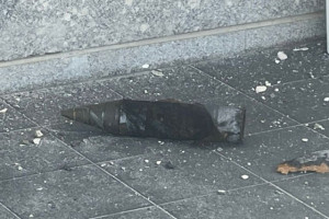 Remains of a cluster warhead found on the ground after Iranian missile attack on Israel. (Photo: Social media)