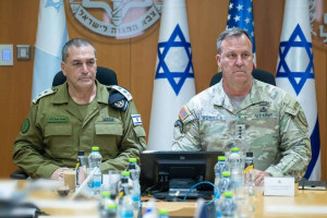 IDF Chief of Staff Lt. Gen. Eyal Zamir and U.S. Central Command head Gen. Michael Kurilla in Israel on July 2, 2025. Credit: IDF.