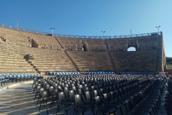 The Roman theatre of Caesarea Maritima, in October 2 2019 (Photo: Aaron Goel-Angot).