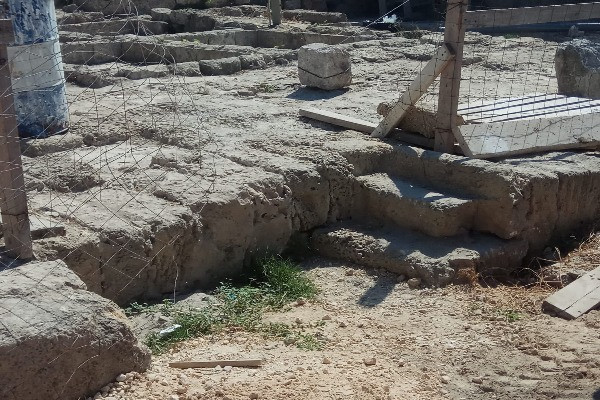 The steps located at the ancient dock, from where St. Paul probably boarded his ship, in October 2 2019 (Photo: Aaron Goel-Angot).